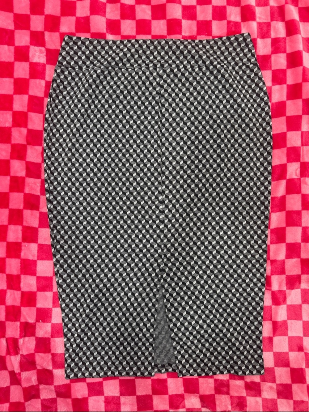 14th & Union Black and White Geometric Pencil Skirt - Picture 3 of 3
